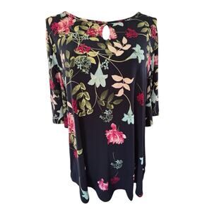 Charter Club Women’s Plus Blouse Top Bell Sleeve sz 2X Multicolored Floral NWT